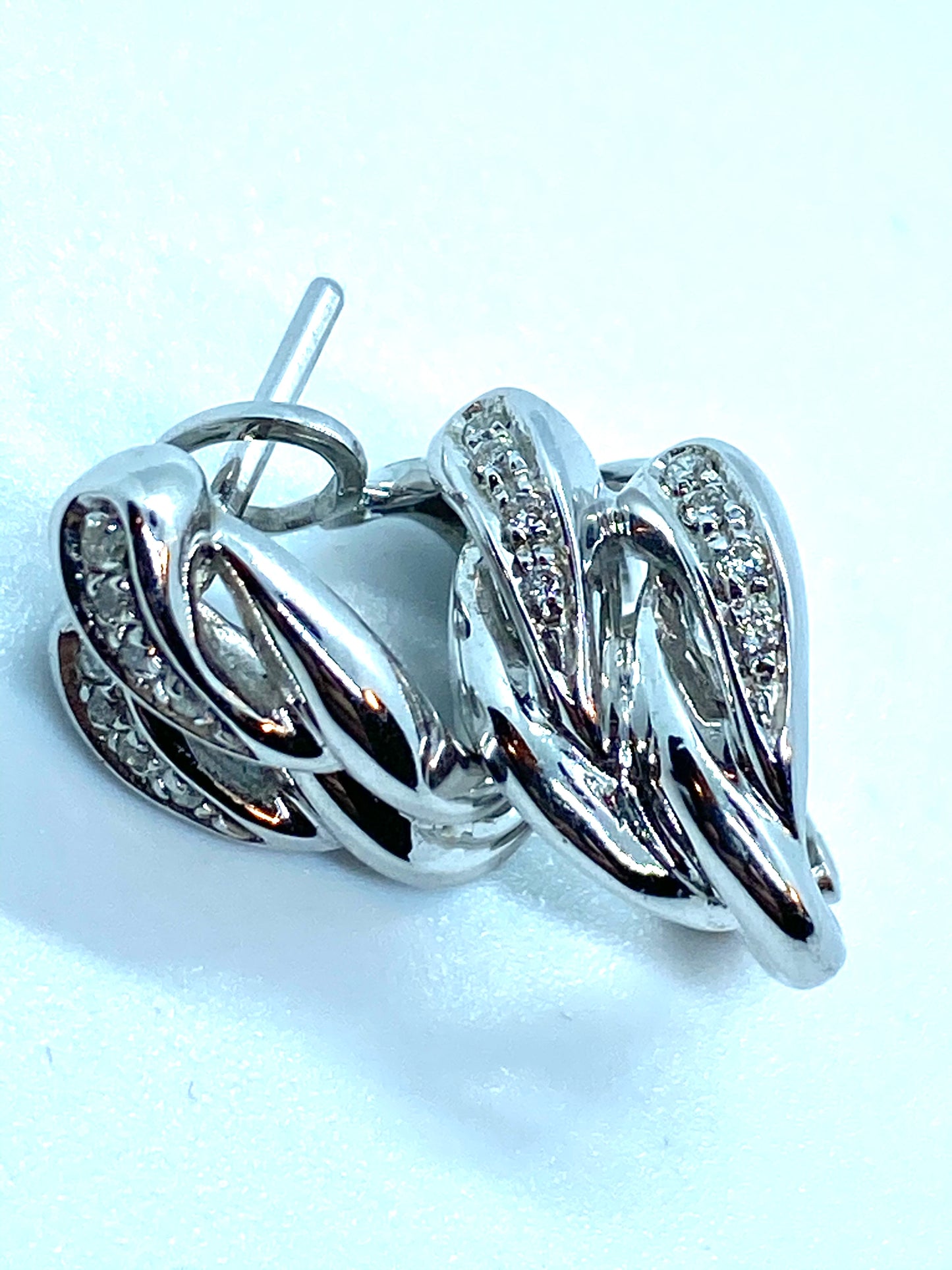 White gold diamond earrings