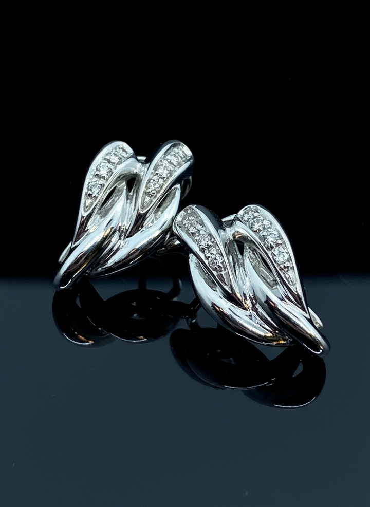 White gold diamond earrings