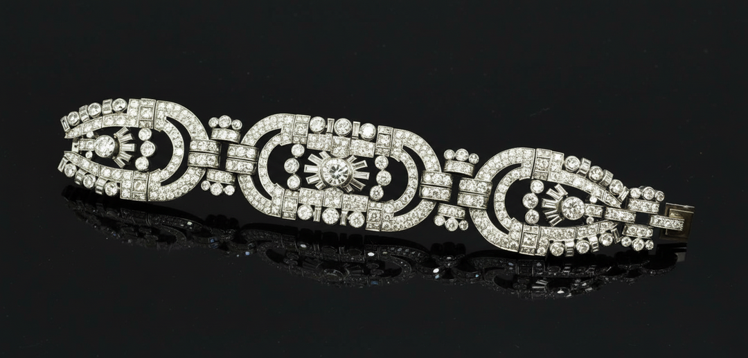 Rare art deco bracelet with diamonds, over 28 ct. Austro-Hungarian Empire