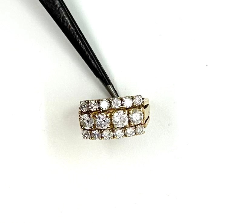 Yellow gold diamonds band ring