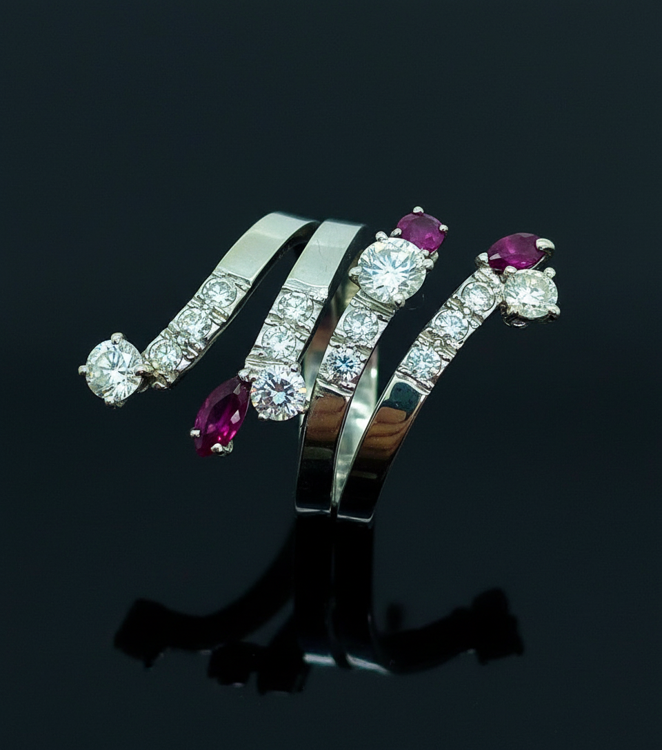 Anello a Serpente Stilizzato