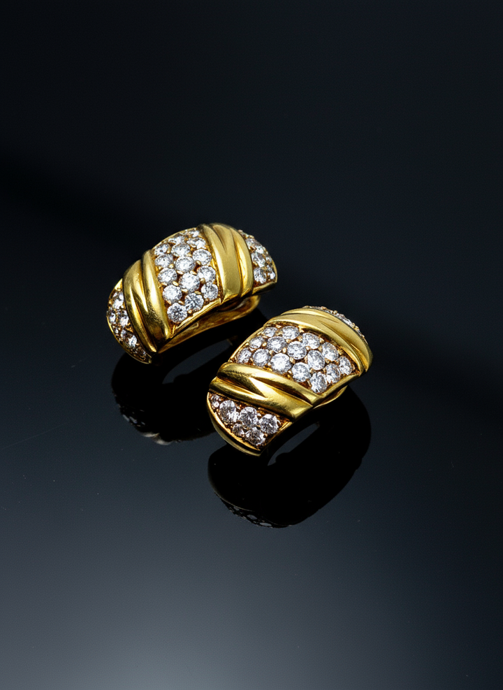 Orecchini a Conchiglia con Diamanti