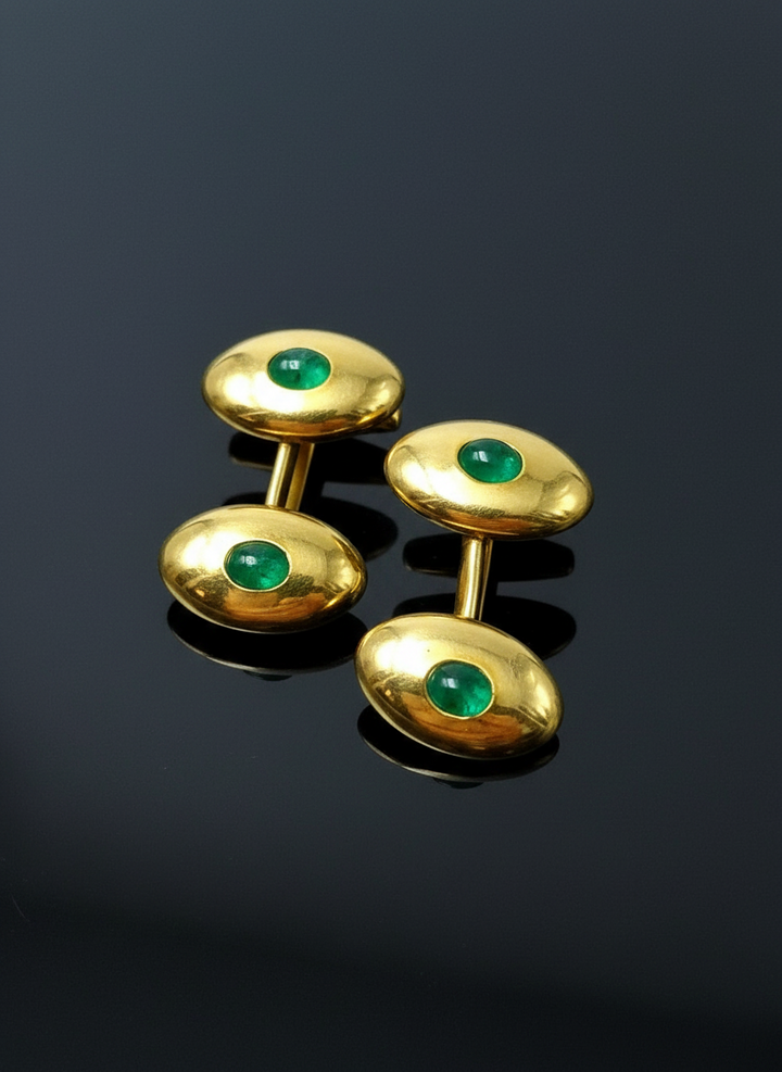 Gemelli con Smeraldi Cabochon