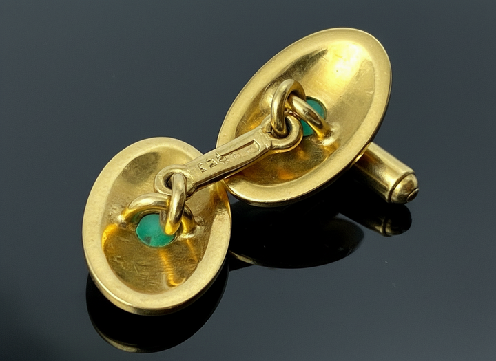 Gemelli con Smeraldi Cabochon