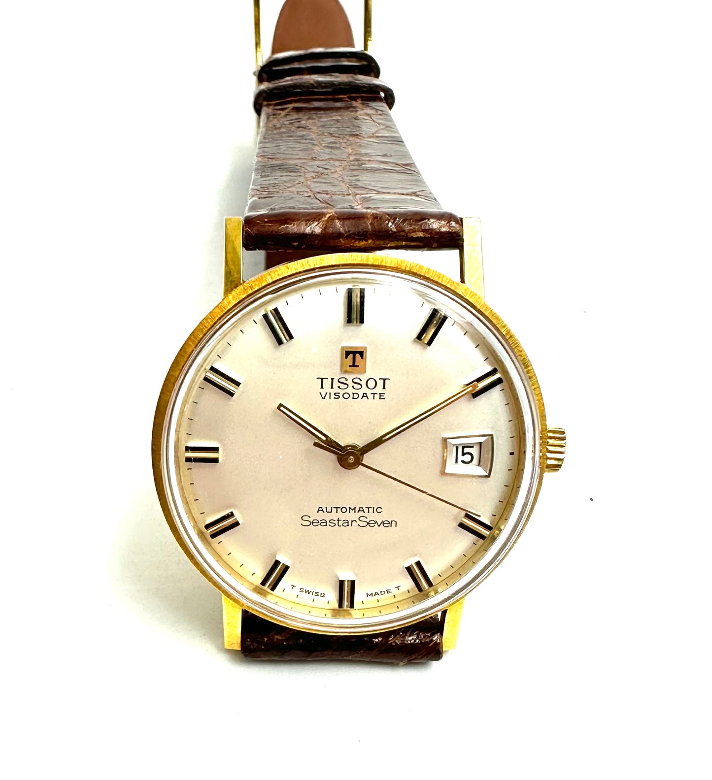 Gold case Tissot Visodate Seastar Seven automatic