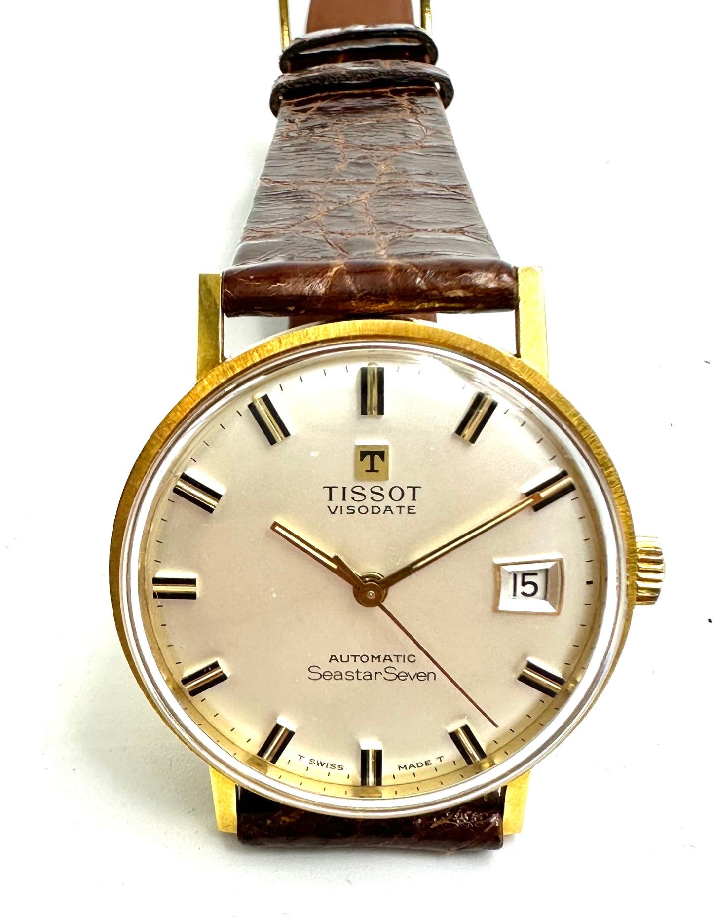 Gold case Tissot Visodate Seastar Seven automatic