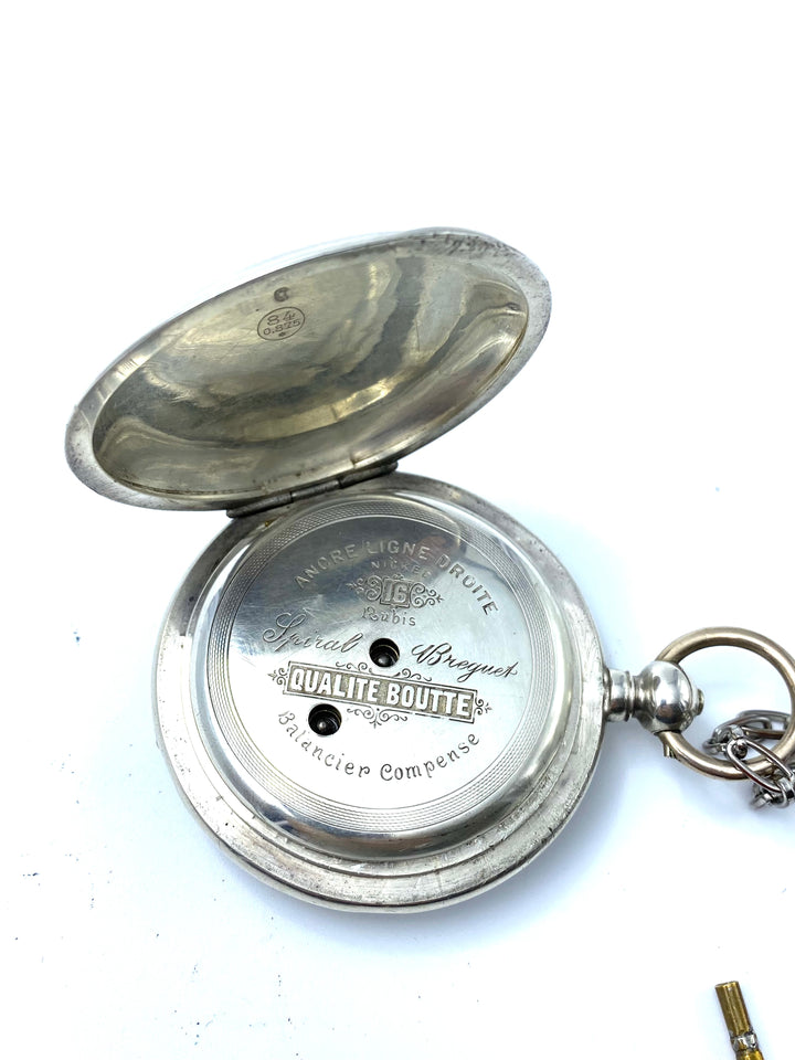 Boutte silver pocket watch, circa 1890