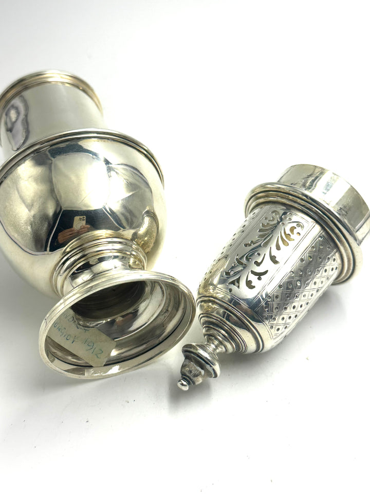 Refined English sugar sifter, by Daniel & John Wellby