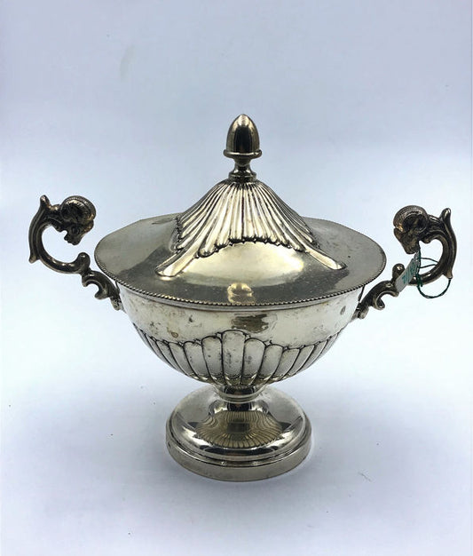 Sugar pot - .800 silver, Italy