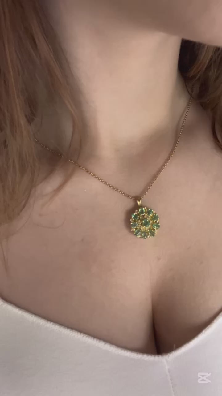 Ciondolo Smeraldi e Diamanti
