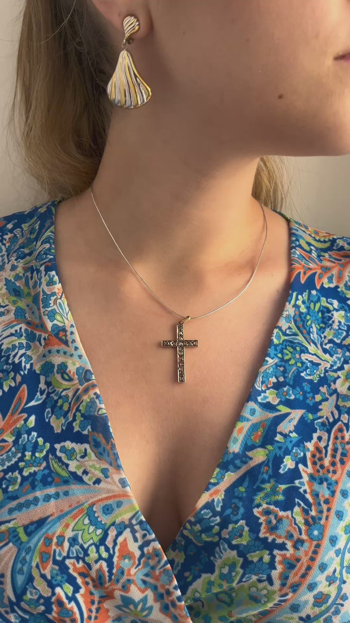 Pendente a Croce, con Diamanti