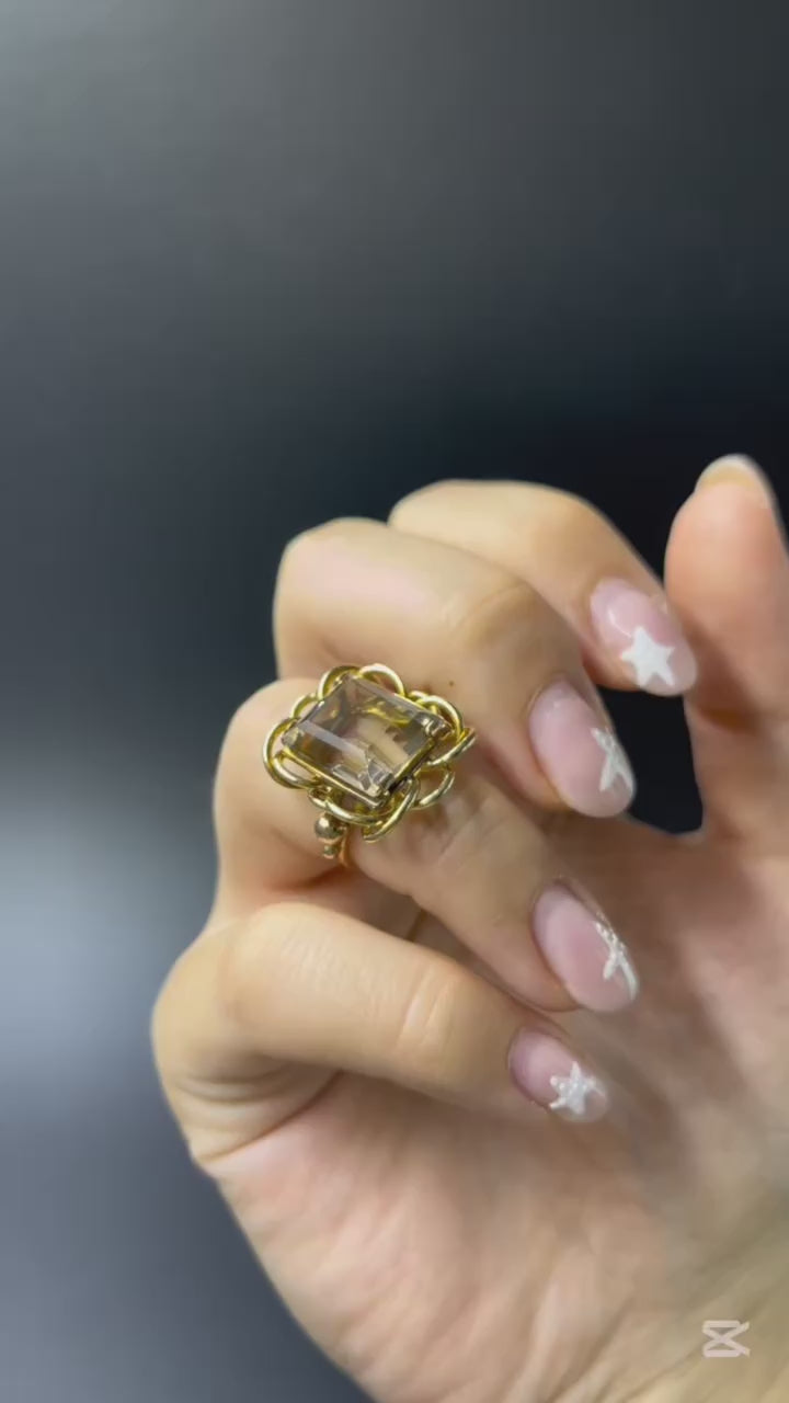 Anello con Quarzo Morione