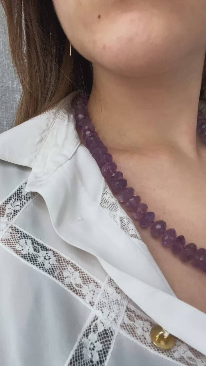 Collana con ametiste sfaccettate, anni '70