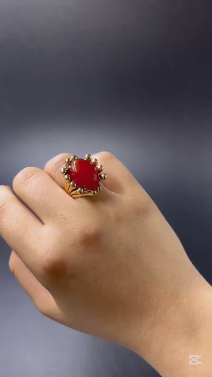 Anello Cornucopia con Corniola