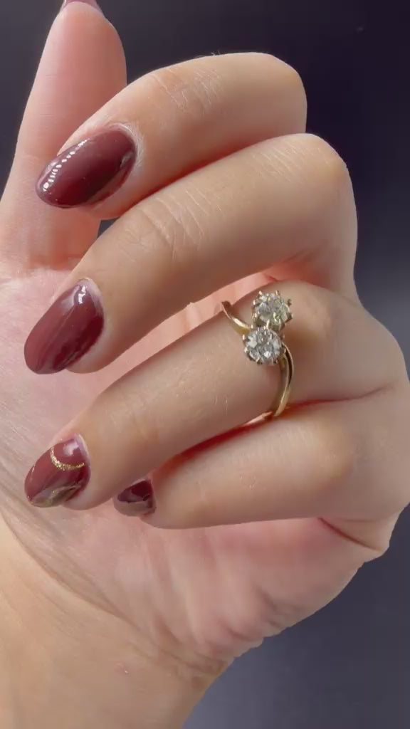 Diamond Toi et Moi Ring
