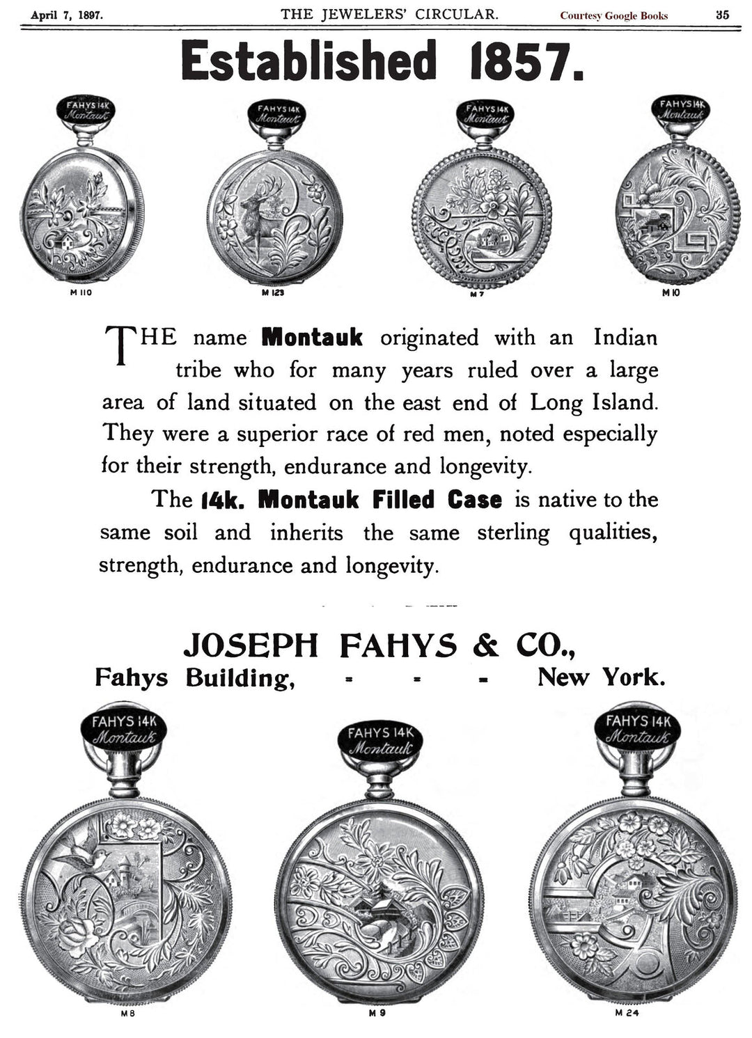 Elgin National Watch Co. con cassa Fahys Montauk n.1